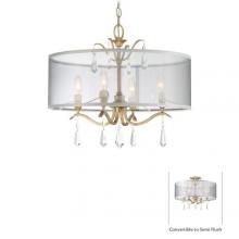 Minka-Lavery 4443-582 - LAUREL ESTATE - 4 LIGHT PENDANT(CONVERTIBLE TO SEMI FLUSH)