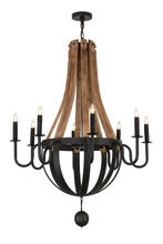 2nd Avenue Designs White 152768 - 43"W Barrel Stave Madera 8 LT Chandelier