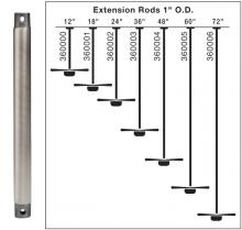 Kichler 360000MDW - Fan Down Rod 12 Inch