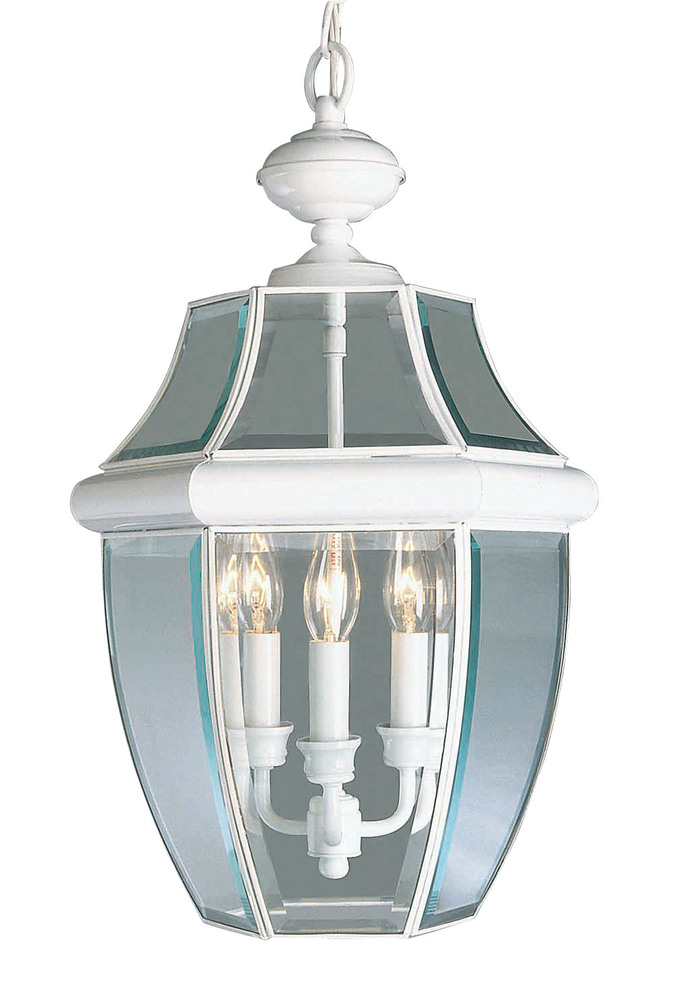 3 Light White Outdoor Chain Lantern