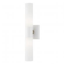 Livex Lighting 10102-13 - Textured White ADA 2-Light Vanity Sconce