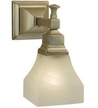 Meyda Blue 129074 - 5"W Bungalow White Alabaster Swirl Wall Sconce