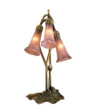 Meyda Blue 13863 - 16" High Lavender Tiffany Pond Lily 3 LT Accent Lamp