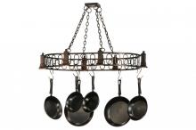Meyda Blue 148249 - 43" Long Revival Deco 6 Light Pot Rack
