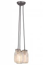 Meyda Blue 165847 - 9" Wide Mason Jar 3 LT Pendant