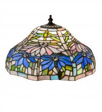 Meyda Blue 17068 - 12" Wide Tiffany Poinsettia Shade