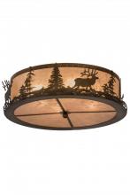 Meyda Blue 185968 - 22" Wide Elk at Dusk Flushmount