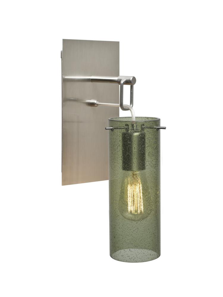 Besa Juni 10 Wall Pendant, Moss Bubble, Satin Nickel Finish, 1x40W Edison