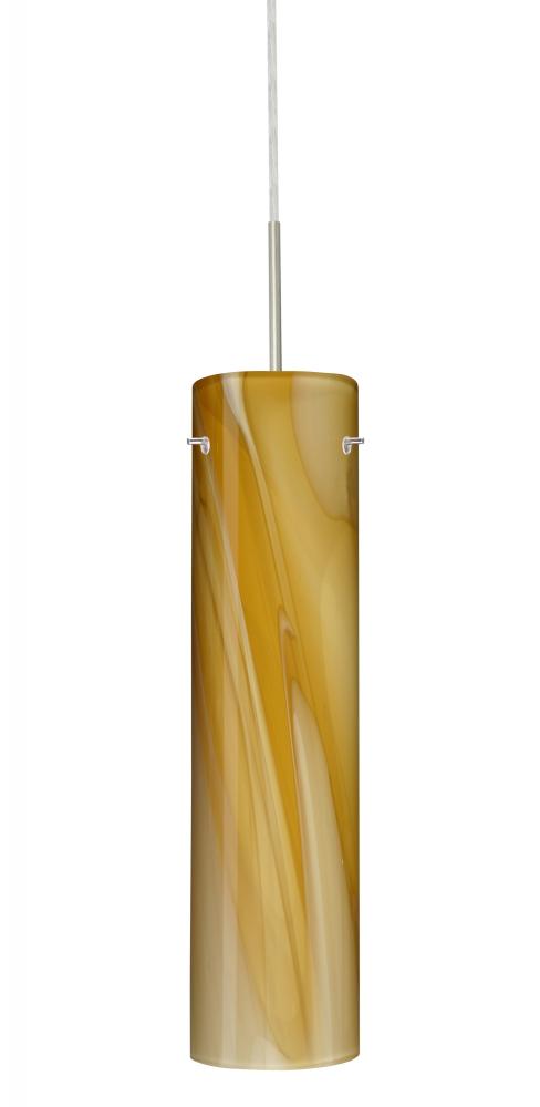 Besa Stilo 16 LED Pendant 1JT Honey Satin Nickel 1x10W GU-24 LED