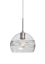 Besa Lighting 1JC-SPIR8CL-SN - Besa Spirit 8 Pendant, Clear, Satin Nickel Finish, 1x60W Medium Base