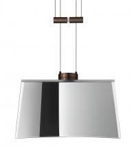 Besa Lighting 1XA-6773MR-BR - Besa Groove Pendant Mirror-Frost Bronze 1x50W Halogen