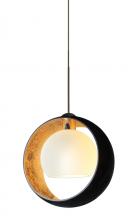 Besa Lighting 1XT-4293GF-LED-BR - Besa Pendant Pogo Bronze Black/Inner Gold 1x5W LED