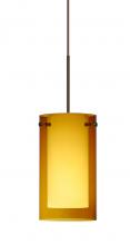 Besa Lighting 1XT-G44007-LED-BR - Besa Pendant Pahu 4 Bronze Transparent Armagnac/Opal 1x5W LED