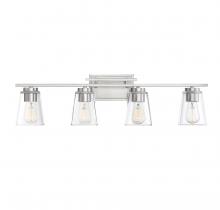 Savoy House 8-1020-4-SN - Calhoun 4-Light Bathroom Vanity Light in Satin Nickel