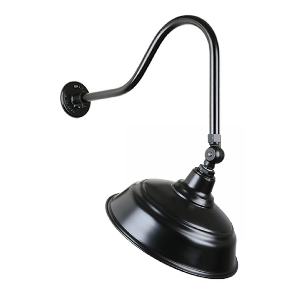 16" Gooseneck Light Warehouse Shade, QSNHL-H Arm, Swivel Knuckle Accessory