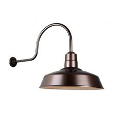 Hi-Lite MFG Co. H-QSN15118-SA-145/QSNHL-C-145 - 18" Gooseneck Light Warehouse Shade, QSNHL-C Arm