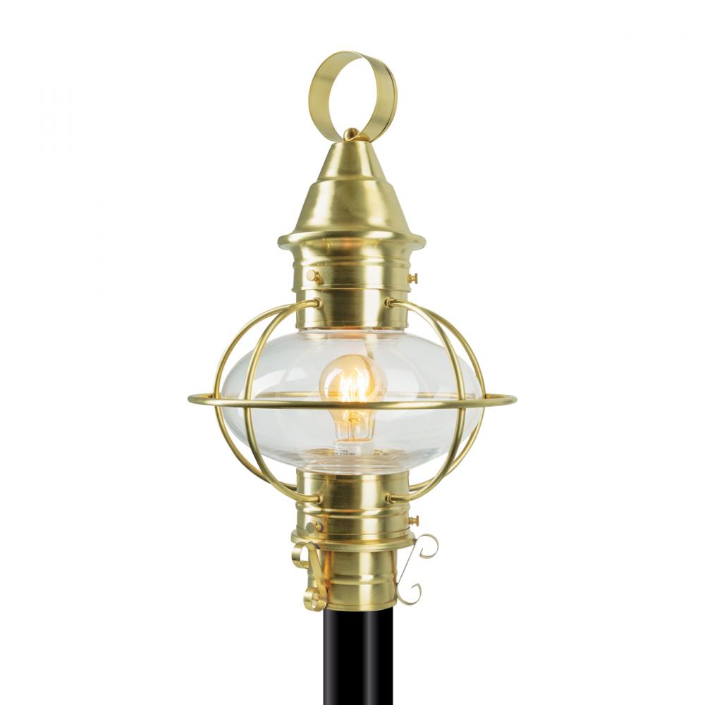 American Onion Outdoor Post Light - Satin Brass