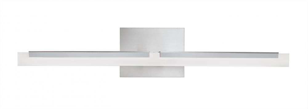 Double L Sconce 26" LED Vanity Light - Chrome