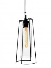 Norwell 1243-MB-CL - Cere Indoor/Outdoor Narrow Pendant Light - Matte Black