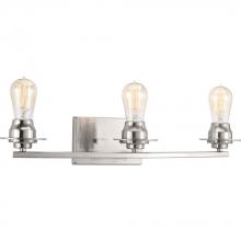 Progress P300010-009 - Debut Collection Three-Light Brushed Nickel Farmhouse Bath Vanity Light