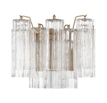 Crystorama ADD-302-AG-CL - Addis 14.5'' Aged Brass Sconce