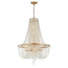 Crystorama ARC-1917-GA-CL-MWP - Arcadia 9 Light Antique Gold Chandelier