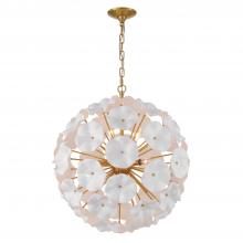 Crystorama ESM-4006-AG-WH - Esme 22.5'' Aged Brass Chandelier