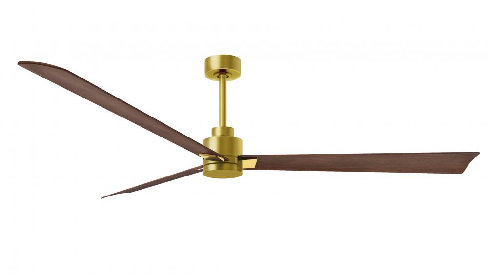 Alessandra - Brushed Brass - Walnut Tone Blades - 72" Blades - 10" Downrod