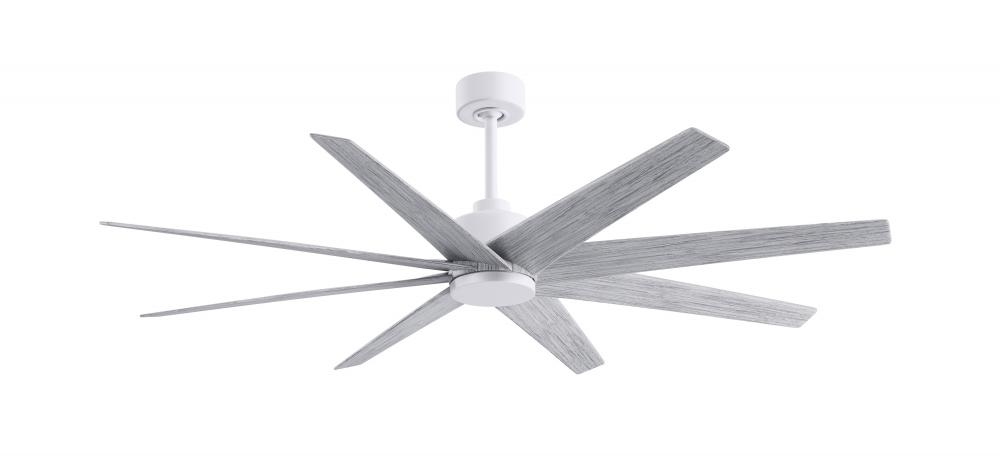 Ariella 8-blade ceiling fan in Matte White and Barn Wood Tone blades