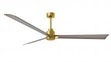 Matthews Fan Company AK-BRBR-GA-72 - Alessandra - Brushed Brass - Gray Ash Tone Blades - 72" Blades - 10" Downrod