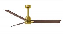 Matthews Fan Company AK-BRBR-WN-56 - Alessandra - Brushed Brass - Walnut Tone Blades - 56" Blades - 10" Downrod