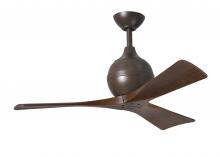 Matthews Fan Company IR3-TB-WA-42 - Irene 3 - Textured Bronze - Walnut Tone Blades - 42" Blades - 10" Downrod