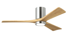 Matthews Fan Company IR3HLK-CR-LM-52 - Irene-3HLK - 52" Three Blade Flush Mount Paddle Fan - 5CCT Integrated LED - B Chrome Finish