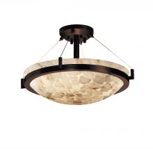 Justice Design Group ALR-9681-35-DBRZ-LED3-3000 - 18" LED Semi-Flush Bowl w/ Ring