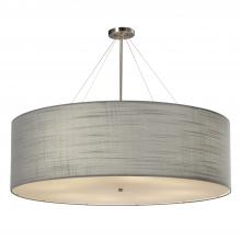 Justice Design Group FAB-9597-GRAY-NCKL - Classic 48” Drum Pendant