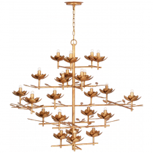 Visual Comfort & Co. Signature Collection JN 5162AGL - Clementine 48" Tiered Entry Chandelier