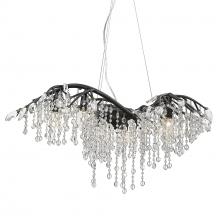 Golden 9903-6 BI - Autumn Twilight 6 Light Chandelier in Black Iron