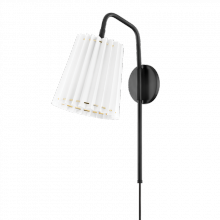 Mitzi by Hudson Valley Lighting HL476101-SBK - Demi Plug-In Sconce