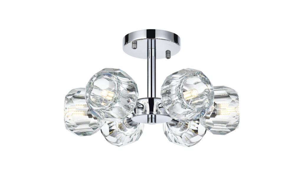 Eren Flush Mount D14" H7" L6 Chrome