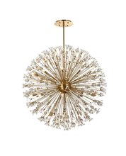 Elegant 2500D50SG - Vera 50 inch crystal starburst round pendant in gold