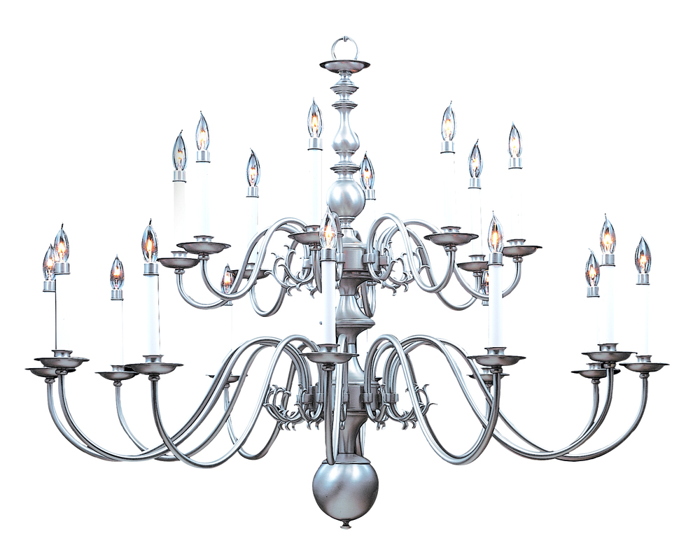 20-Light Polished Brass Jamestown Foyer Chandelier