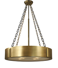 Framburg 2414 HB/PB - 4-Light Harvest Bronze/Polished Brass Oracle Dinette Chandelier