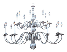 Framburg 9138 PB - 20-Light Polished Brass Jamestown Foyer Chandelier