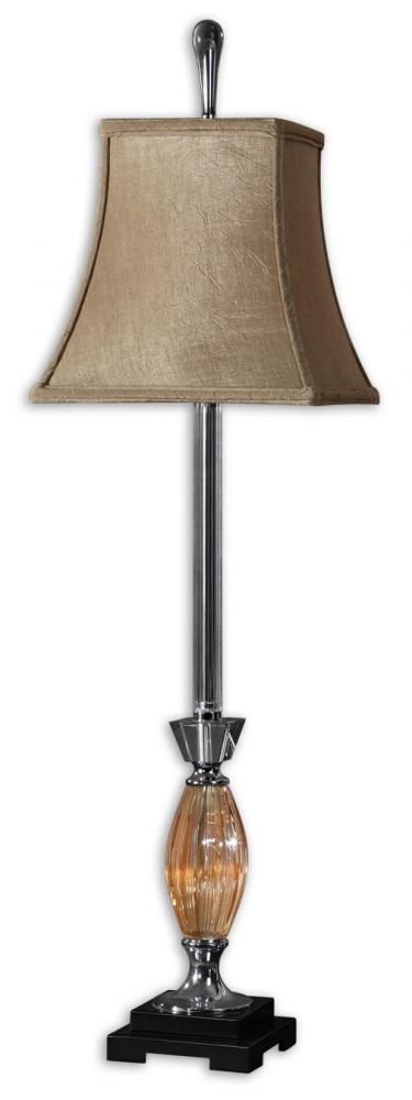 One Light Satin Black Table Lamp